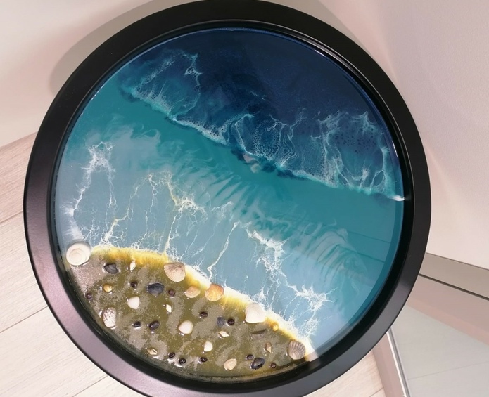 Создание столика-подноса из эпоксидной смолы Фото 3