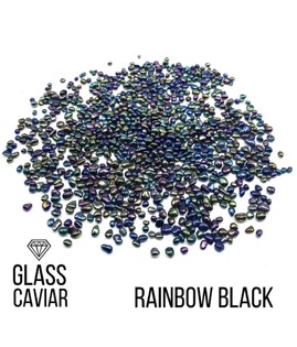 steklyannaya kroshka Glass Caviar, Rainbow Black Фото 